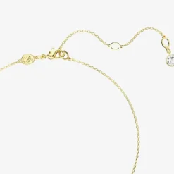 Meteora Gold Plated White Crystal Necklace 5683443