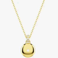 Meteora Gold Plated White Crystal Necklace 5683443
