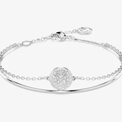 Meteora Rhodium Plated Bangle 5683447