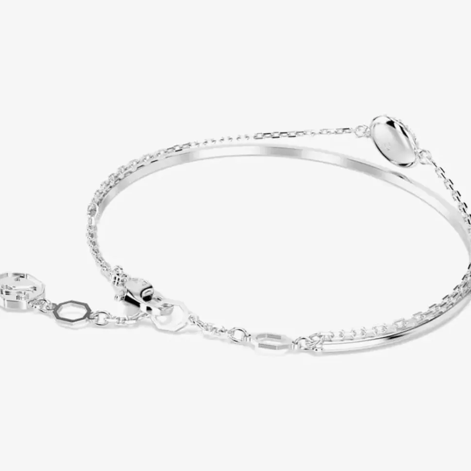 Meteora Rhodium Plated Bangle 5683447