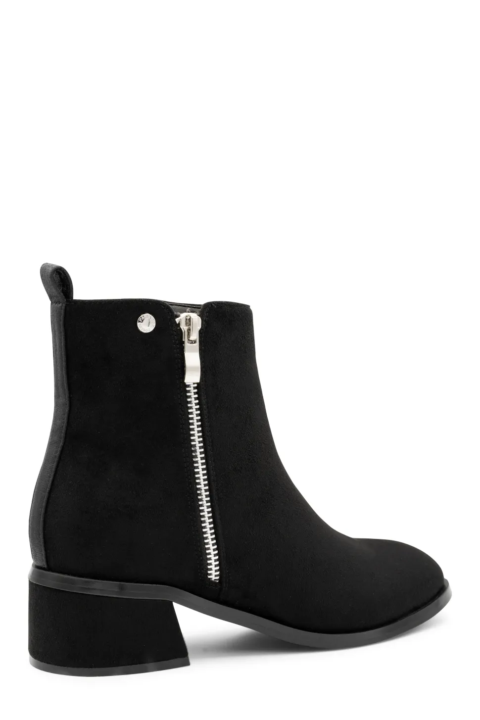 Micro Suede 'Ainsley' Mid Block Ankle Boot