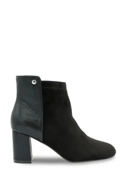 Micro suede 'Alathea' Mid Block Heel Ankle Boot