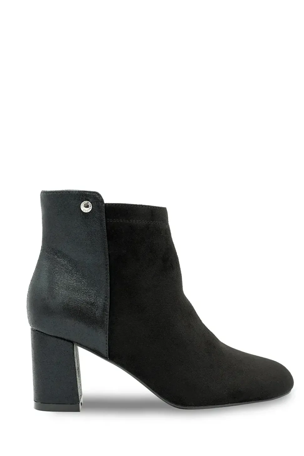 Micro suede 'Alathea' Mid Block Heel Ankle Boot