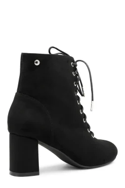 Micro Suede 'Amanda' Mid Block Ankle Boot