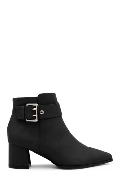 Micro Suede 'Aspen' Mid Block Ankle Boot