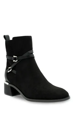 Micro suede 'Avalon' Low Block Heel Ankle Boot