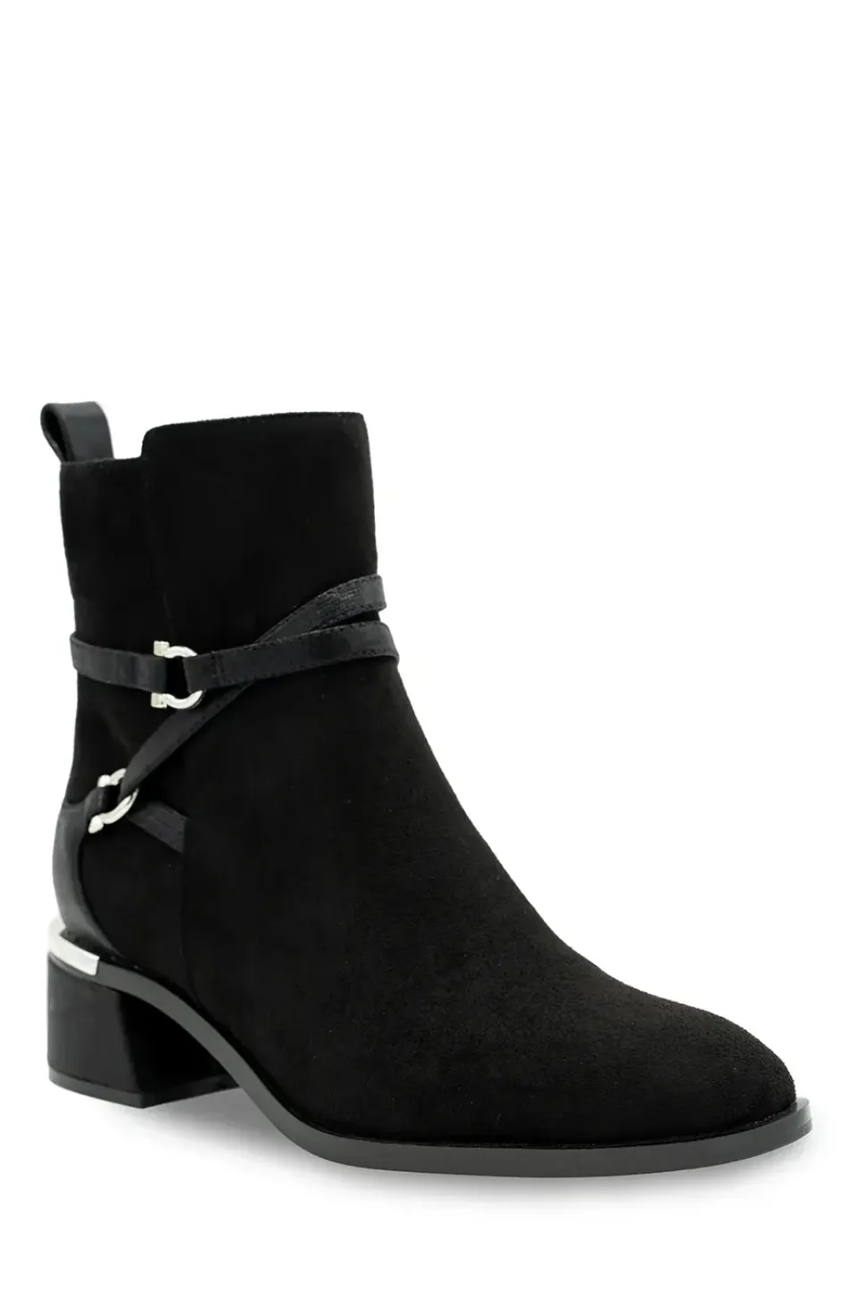 Micro suede 'Avalon' Low Block Heel Ankle Boot
