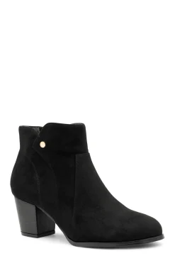 Micro Suede 'Beatrice' Wide Fit Mid Heel Ankle Boot