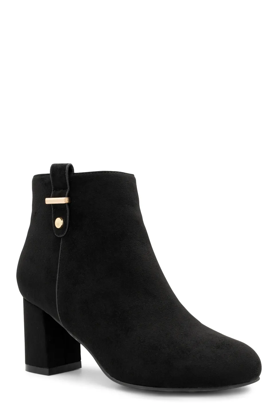 Micro Suede 'Billie' Wide Fit Mid Heel Ankle Boot