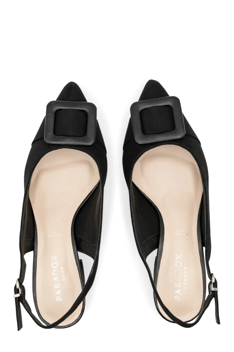 Micro Suede 'Fiona' Wide Fit Mid Block Heel Slingback Heel