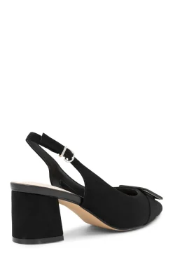 Micro Suede 'Fiona' Wide Fit Mid Block Heel Slingback Heel