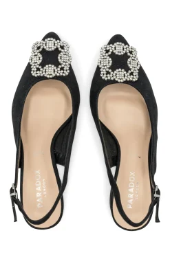 Micro Suede 'Fylls' Wide Fit Mid Block Heel Slingback Heel