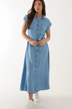 Midi Tencel Shirt Dress