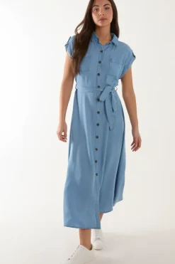 Midi Tencel Shirt Dress