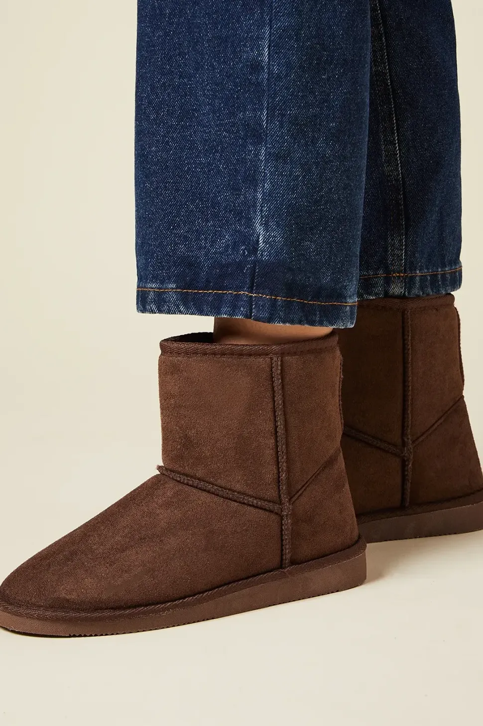Mika Suedette Faux Fur Lined Cosy Short Ankle Boots