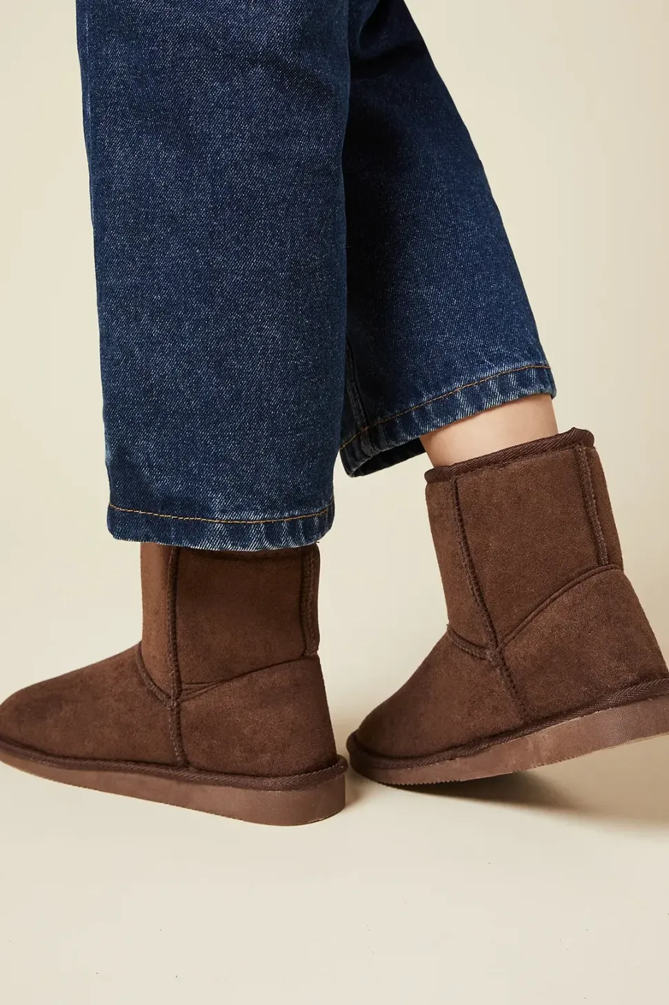 Mika Suedette Faux Fur Lined Cosy Short Ankle Boots