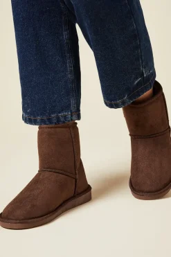 Mika Suedette Faux Fur Lined Cosy Short Ankle Boots