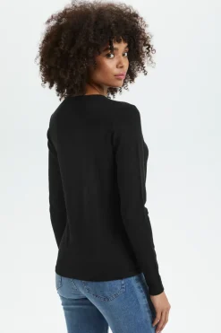 Mila Roll-Neck Cardigan-Plain