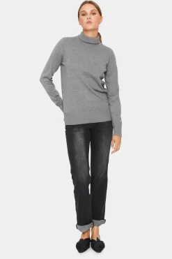 Mila Rollneck Pullover-Plain