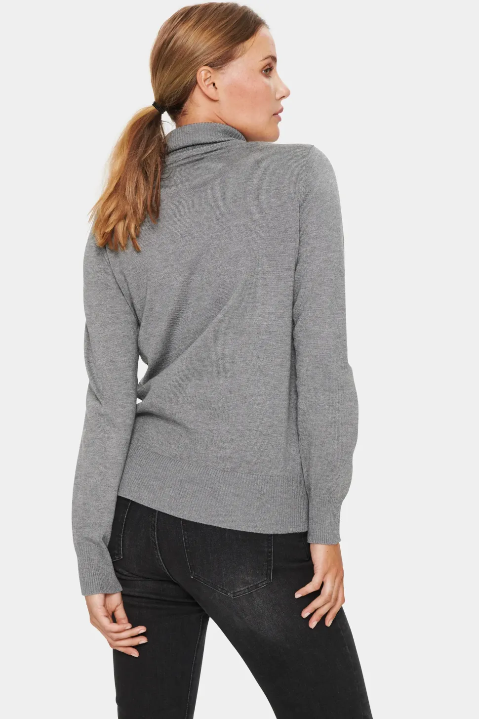 Mila Rollneck Pullover-Plain