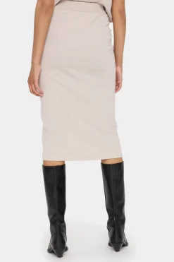 MilaSZ Knitted Midi Length Pencil Skirt-