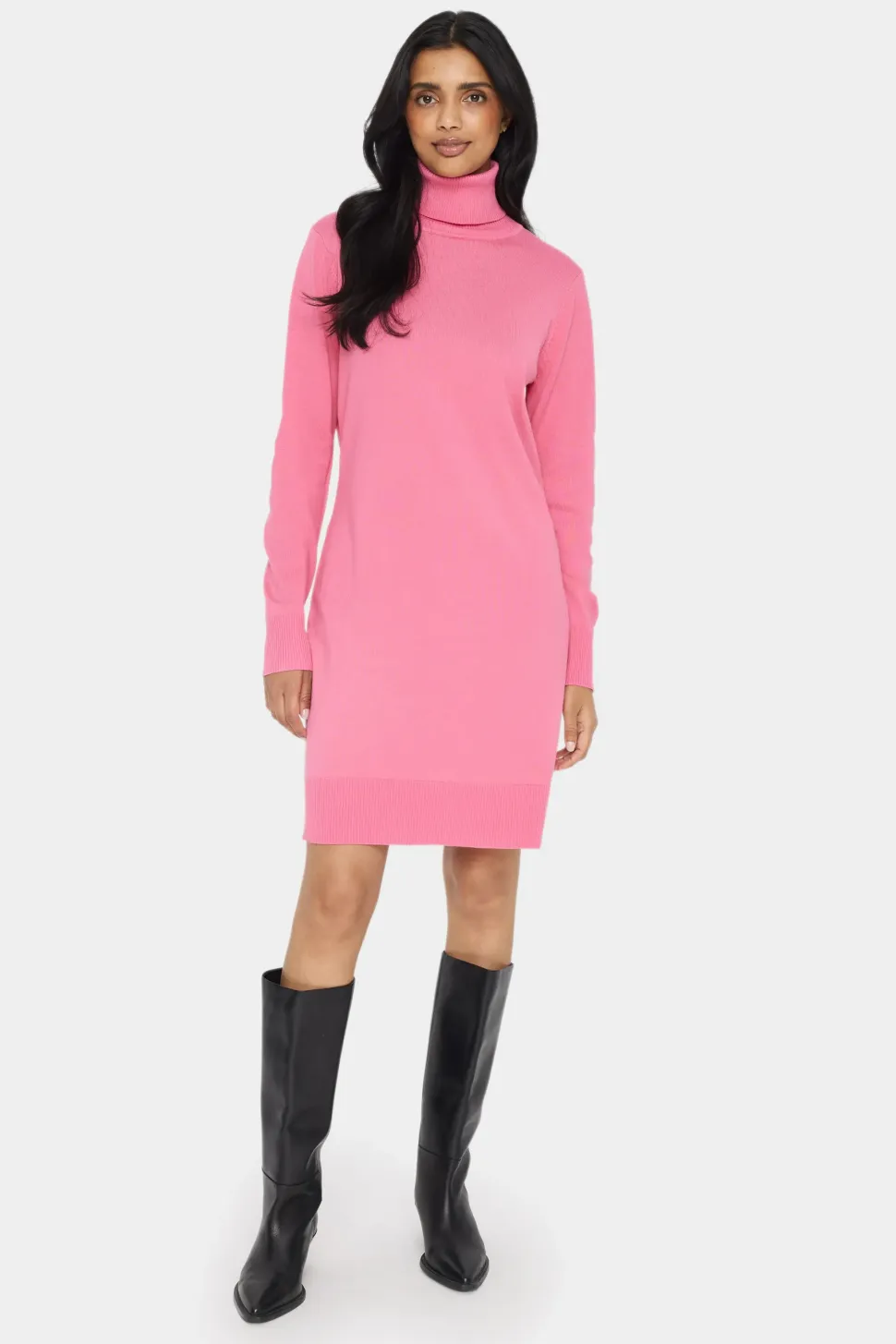 MilaSZ Rollneck Knee Length Knit Dress-