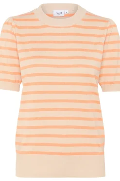 MilaSZ Stripes Short Sleeves Pullover-Striped