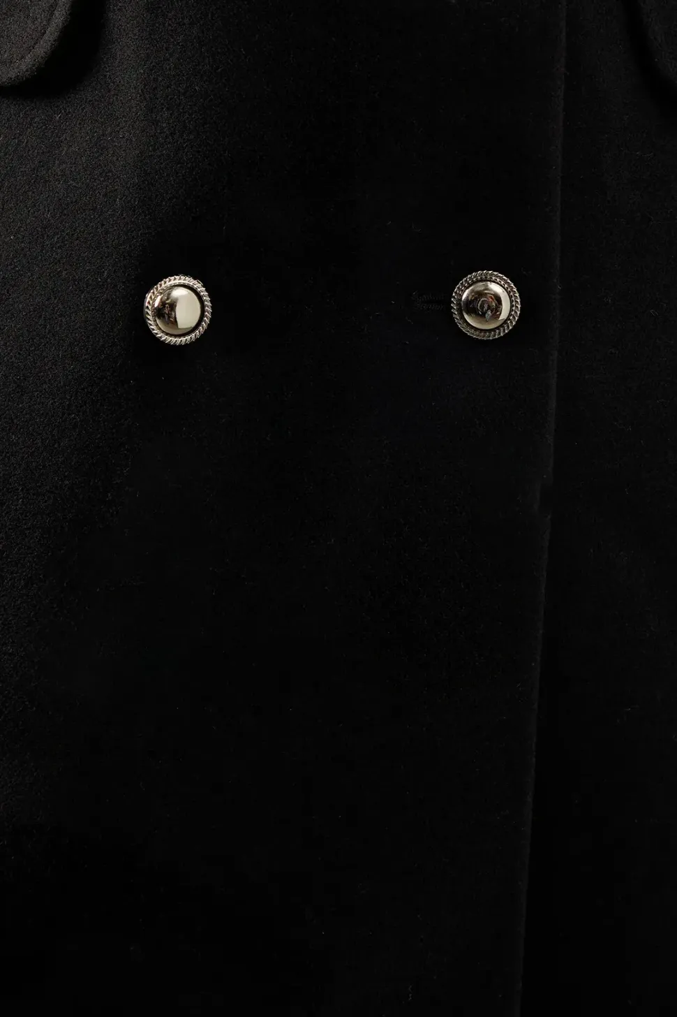 Military Button Faux Wool Coat