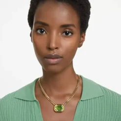 Millenia Green Gold Plated Necklace 5671583