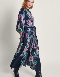 Mirella Palm Shirt Dress