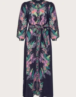 Mirella Palm Shirt Dress