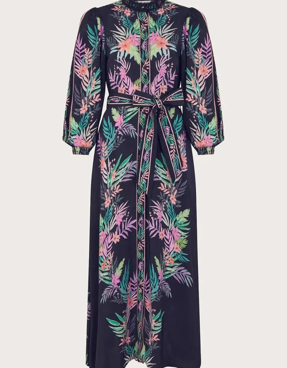 Mirella Palm Shirt Dress