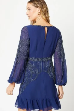 Mirror Embellished Mini Dress