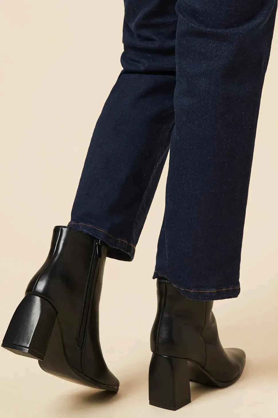 Mitzi Pointed High Block Heel Ankle Boot