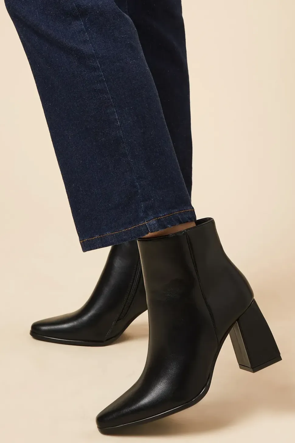 Mitzi Pointed High Block Heel Ankle Boot