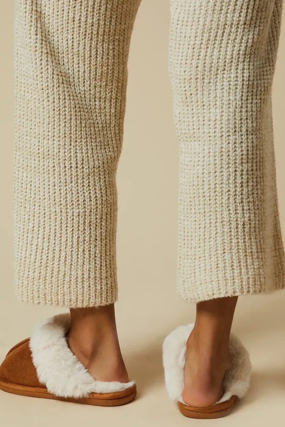 Monica Suedette Faux Fur Lined Mule Slippers