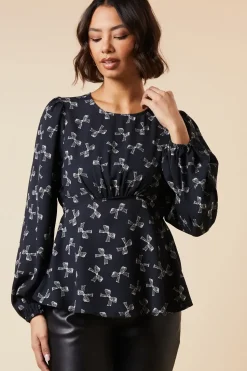 Mono Bow tea blouse