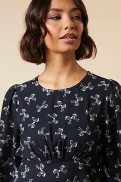 Mono Bow tea blouse