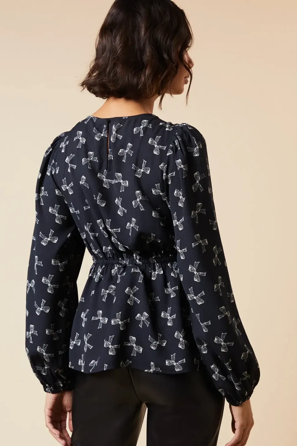Mono Bow tea blouse