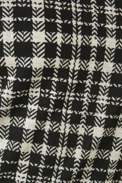 Mono Check Jacquard Shift Dress