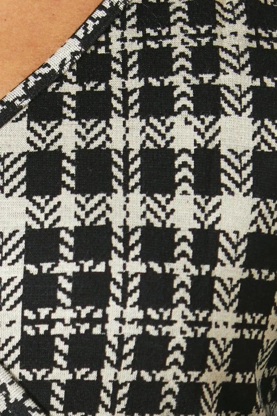 Mono Check Jacquard Wrap Dress
