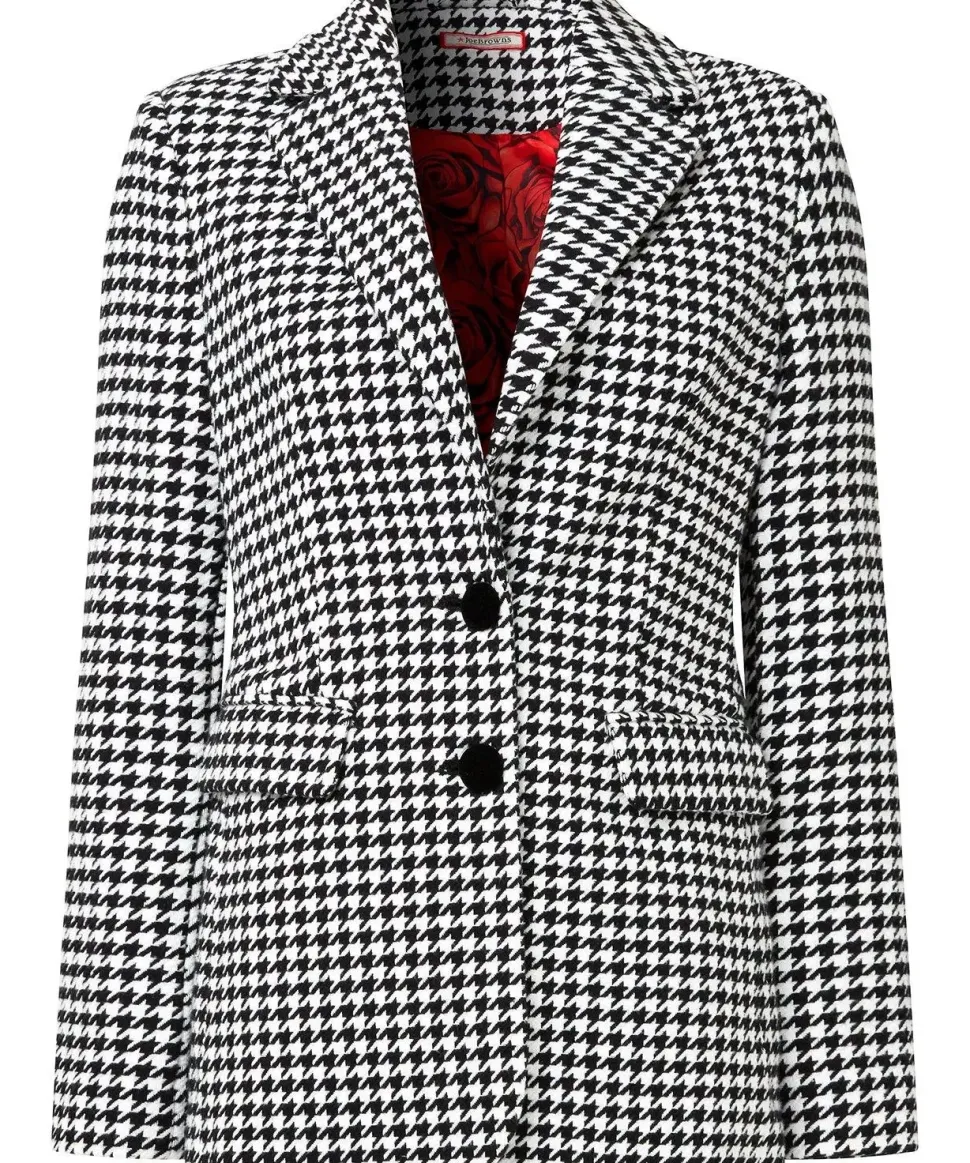 Monochrome Dogtooth Co-Ord Jacket