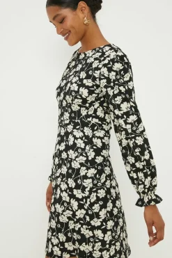 Mono Floral Mini Dress