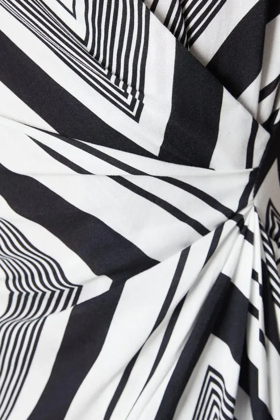 Mono Geo Drape Shirt Dress
