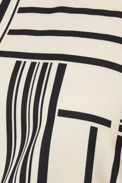 Mono Geo Printed Midi Dress