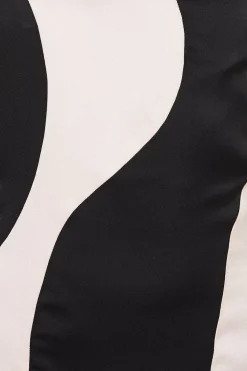 Mono Satin Midi Wedding Guest Dress