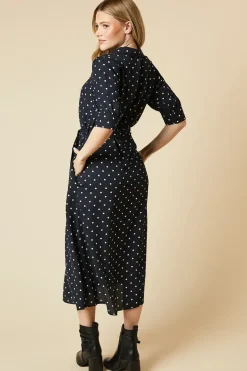 Mono Spot Half Sleeve Shirt Dress