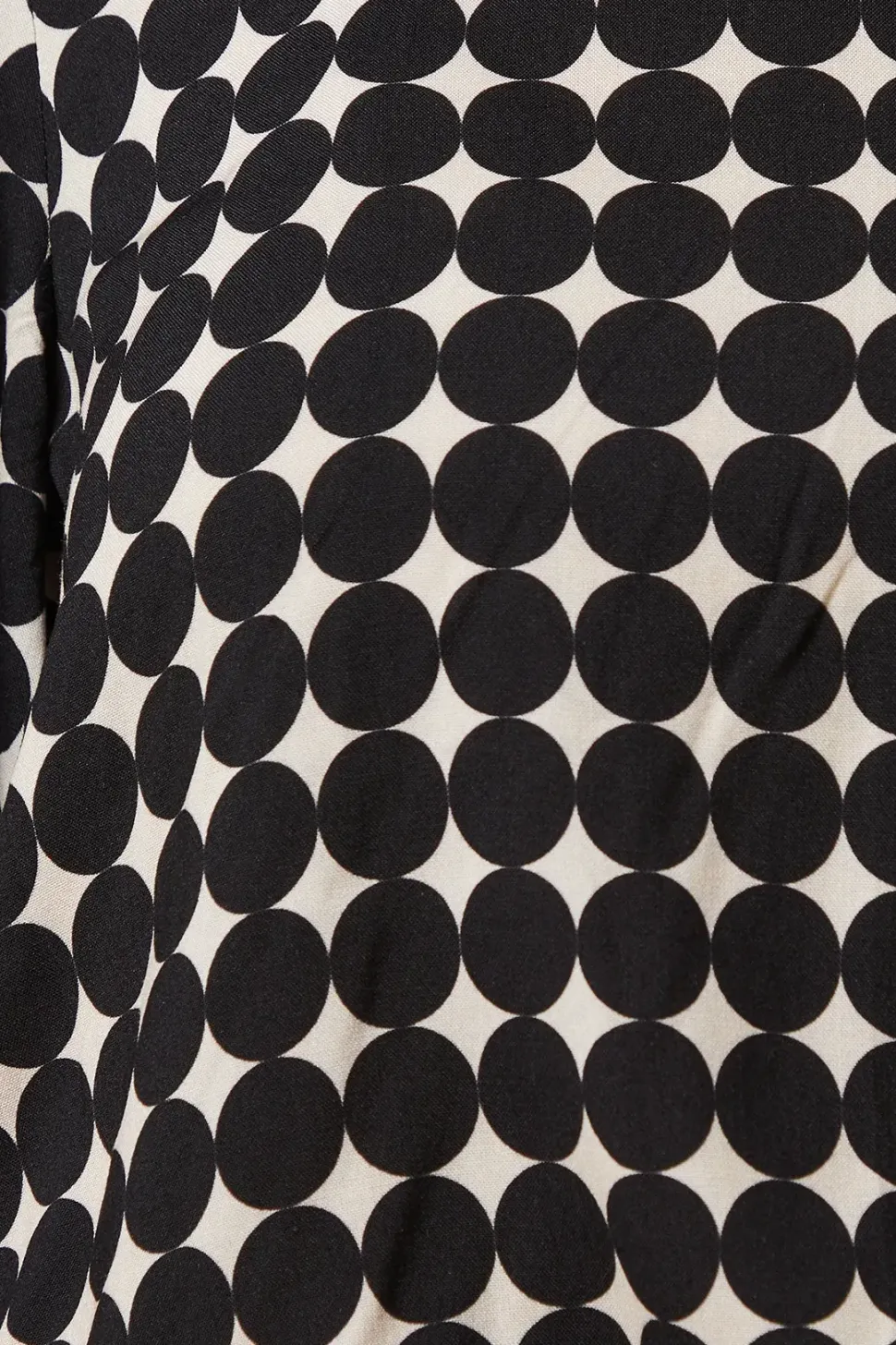 Mono spot Shirred hem blouse