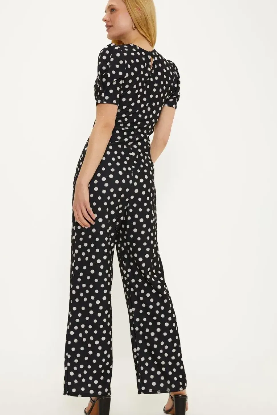 Mono Spot Twist Front Jumpsuit