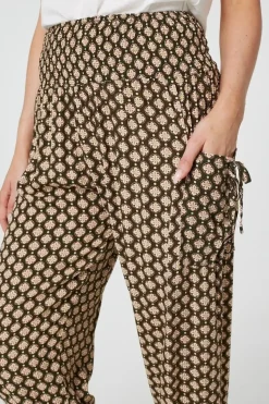 Mosaic Print High Waist Harem Trousers